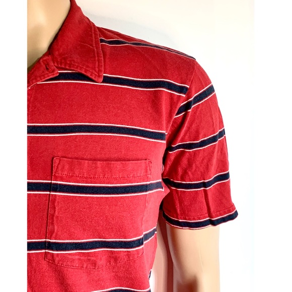 ABERCROMBIE & FITCH RED STRIPED SHIRT - Picture 3 of 5